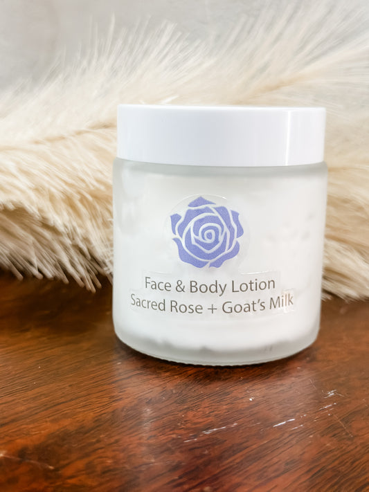 Sacred Rose Organic Face & Body Goats Milk Lotion